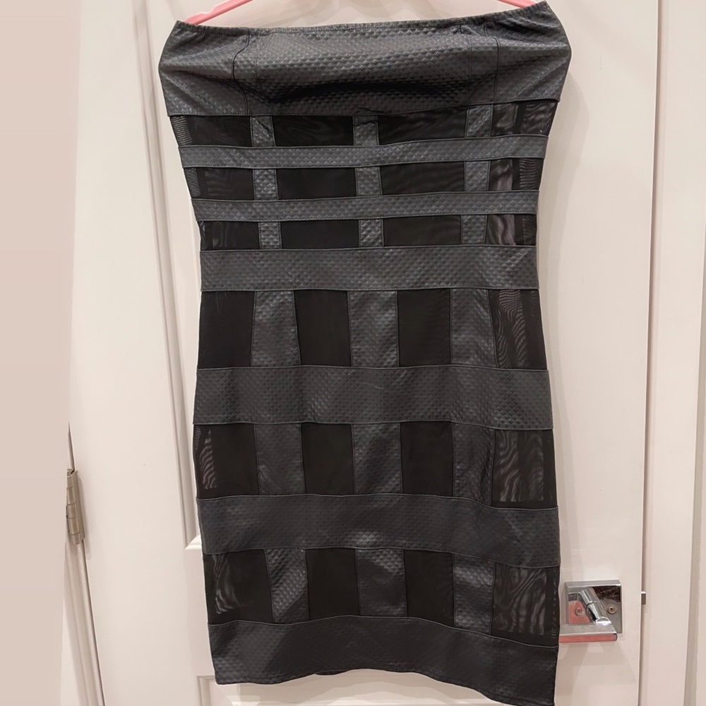 Bodycon Mesh/Faux Dress